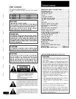 Предварительный просмотр 2 страницы Panasonic SC-AK100 Operating Instructions Manual