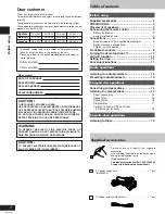 Preview for 2 page of Panasonic SC-AK22 Operating Instructions Manual