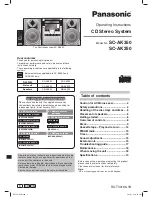 Panasonic SC-AK250 Operating Instructions Manual preview