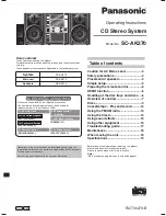 Panasonic SC-AK270 Operating Instructions Manual preview