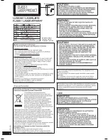 Предварительный просмотр 2 страницы Panasonic SC-AK270 Operating Instructions Manual