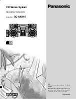 Preview for 1 page of Panasonic SC-AK410 Operating Instructions Manual