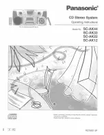 Preview for 1 page of Panasonic SC-AK44 Operating Instructions Manual