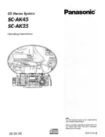 Предварительный просмотр 1 страницы Panasonic SC-AK45 Operating Instructions Manual