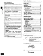 Preview for 2 page of Panasonic SC-AK47 Operating Instructions Manual