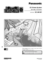 Panasonic SC-AK521 Operating Instructions Manual preview