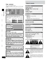 Предварительный просмотр 2 страницы Panasonic SC-AK600 Operating Instructions Manual