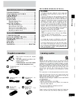 Preview for 3 page of Panasonic SC-AK600 Operating Instructions Manual