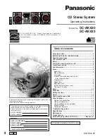 Panasonic SC-AK630K - Nitrix Mini System Operating Instructions Manual preview