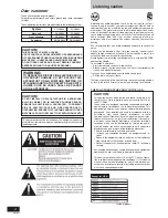 Предварительный просмотр 2 страницы Panasonic SC-AK630K - Nitrix Mini System Operating Instructions Manual