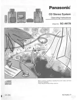 Panasonic SC-AK78 Operating Instructions Manual preview