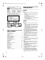 Предварительный просмотр 2 страницы Panasonic SC-AKX400 Operating Instructions Manual