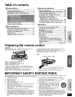 Предварительный просмотр 3 страницы Panasonic SC-BT100 Operating Instructions Manual