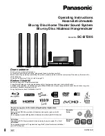 Panasonic SC-BT205 Operating Instructions Manual предпросмотр