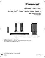 Предварительный просмотр 1 страницы Panasonic SC-BTT182 Operating Instructions Manual