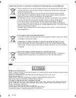 Предварительный просмотр 4 страницы Panasonic SC-BTT182 Operating Instructions Manual