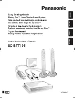 Panasonic SC-BTT195 Easy Setting Manual предпросмотр