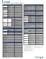 Preview for 2 page of Panasonic SC-BTT273 Specifications