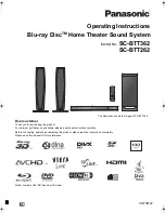 Panasonic SC-BTT362 Operating Instructions Manual предпросмотр