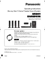 Panasonic SC-BTT430 Operating Instructions Manual предпросмотр