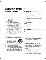 Предварительный просмотр 2 страницы Panasonic SC-BTT466 Owner'S Manual