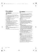 Предварительный просмотр 2 страницы Panasonic SC-BTT505 Owner'S Manual