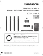 Panasonic SC-BTT880 Operating Instructions Manual preview