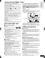 Preview for 3 page of Panasonic SC-BTX70 - 1080p Premium Blu-ray Compact Home Theater System Operating Instructions Manual