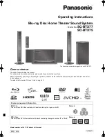 Panasonic SC-BTX75 Operating Instructions Manual preview