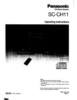 Panasonic SC-CH11 Operating Instructions Manual preview