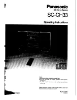 Panasonic SC-CH33 Operating Instructions Manual preview