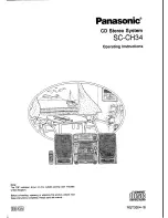 Предварительный просмотр 1 страницы Panasonic SC-CH34 Operating Instructions Manual