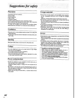 Preview for 44 page of Panasonic SC-CH84M Operating Instructions Manual