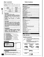 Предварительный просмотр 2 страницы Panasonic SC-DK2 Operating Instructions Manual