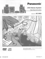 Panasonic SC-DK3 Operating Instructions Manual предпросмотр