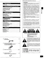 Предварительный просмотр 3 страницы Panasonic SC-DK30 Operating Operating Instructions Manual