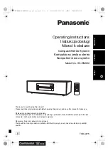 Предварительный просмотр 1 страницы Panasonic SC-DM502 Operating Instructions Manual