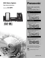 Preview for 1 page of Panasonic SC-DP1 Operating Instructions Manual