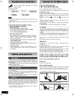 Preview for 2 page of Panasonic SC-EN29 Operating Instructions Manual