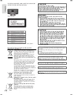 Предварительный просмотр 2 страницы Panasonic SC-HC15 Operating Instructions Manual