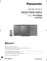 Preview for 1 page of Panasonic SC-HC29 Operating Instructions Manual