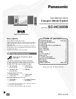 Preview for 1 page of Panasonic SC-HC30DB Operating Instructions Manual