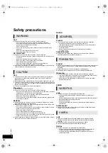 Preview for 2 page of Panasonic SC-HC35 Operating Instructions Manual