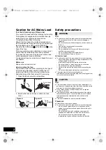 Preview for 2 page of Panasonic SC-HC400 Operating Instructions Manual