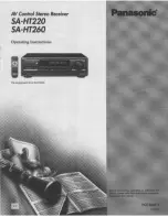 Preview for 1 page of Panasonic SC-HT260 Operating Operating Instructions Manual