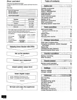 Предварительный просмотр 2 страницы Panasonic SC-HT290 Operating Instructions Manual