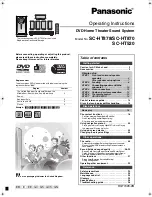 Предварительный просмотр 1 страницы Panasonic SC-HT520 Operating Instructions Manual