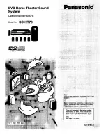 Panasonic SC-HT70 Operating Instructions Manual предпросмотр