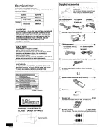 Предварительный просмотр 2 страницы Panasonic SC-HT70 Operating Instructions Manual