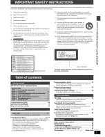 Предварительный просмотр 3 страницы Panasonic SC-HT730 - DVD Home Theater System Operating Instructions Manual